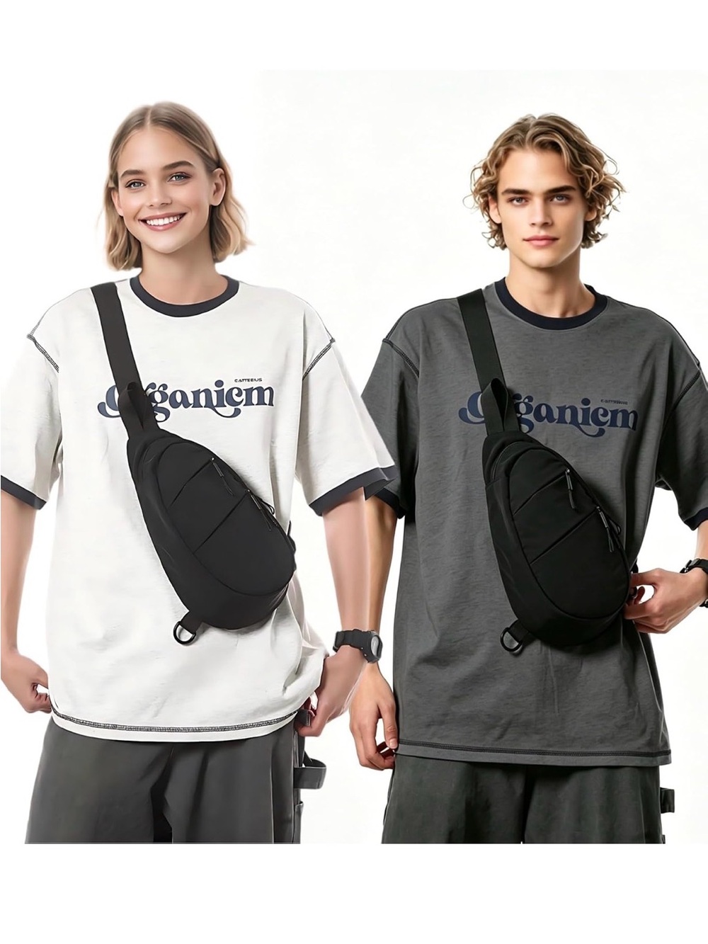Black Crossbody Waterproof Sling Bag
